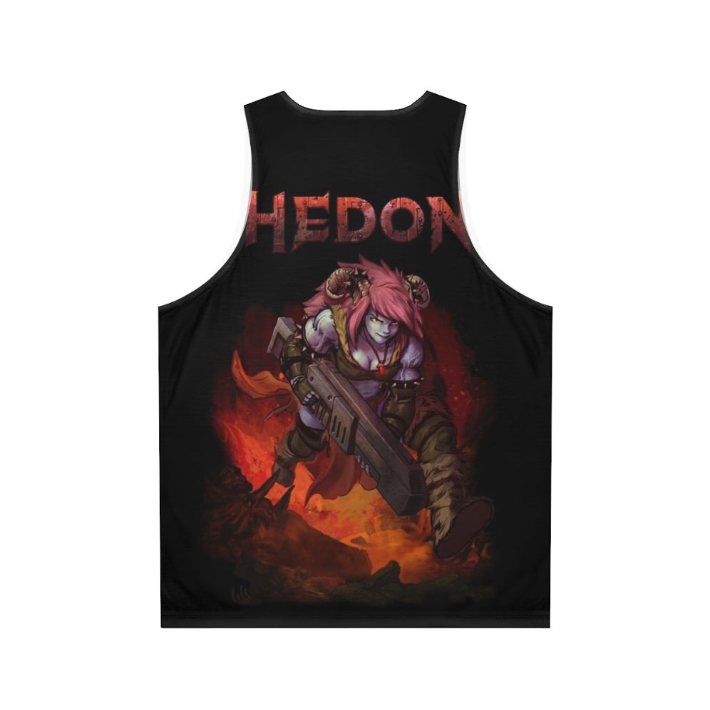 Hedon gaming fantasy character unisex tank top - Back