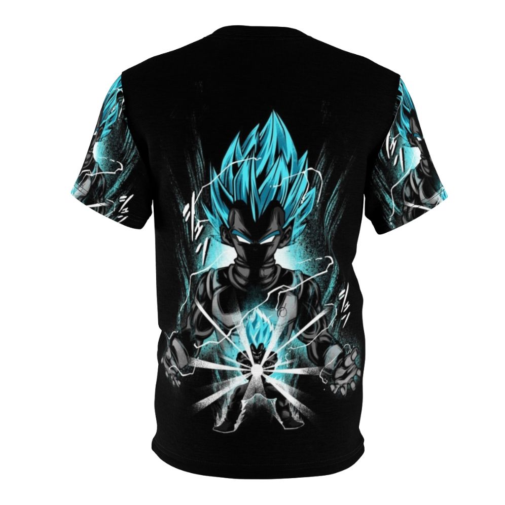 Legendary Prince Blue Superhero Anime T-shirt Design - Back