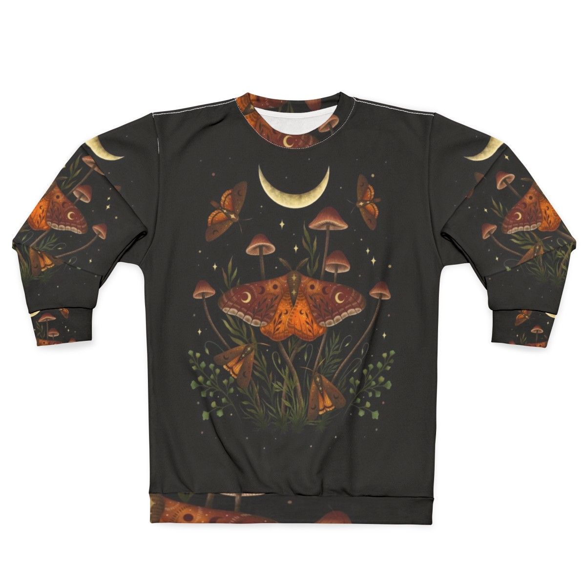 Golden brown moth inspired autumn nature sweatshirt