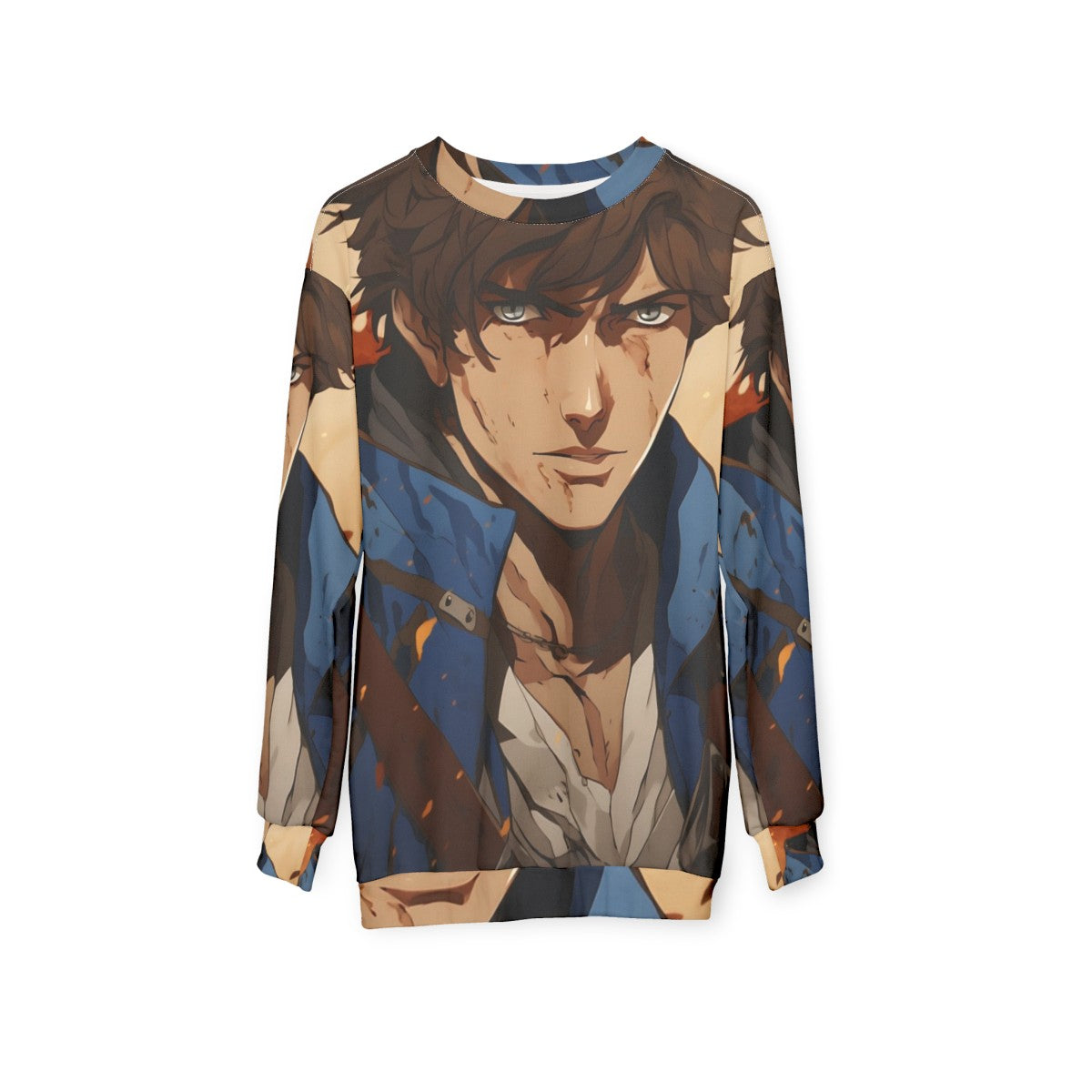 Castlevania Richter Belmont Netflix Sweatshirt - Symphony of the Night Fanart - hanging