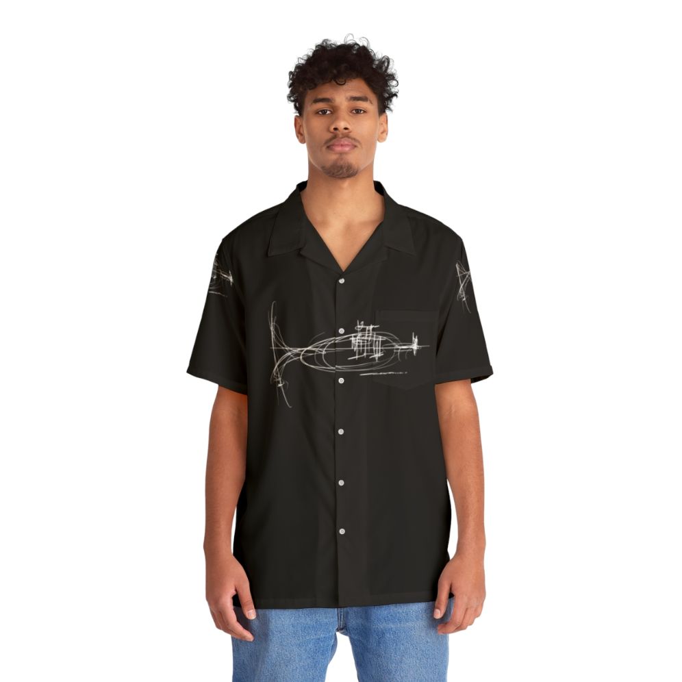 Minimalist trumpet Hawaiian shirt - People Front