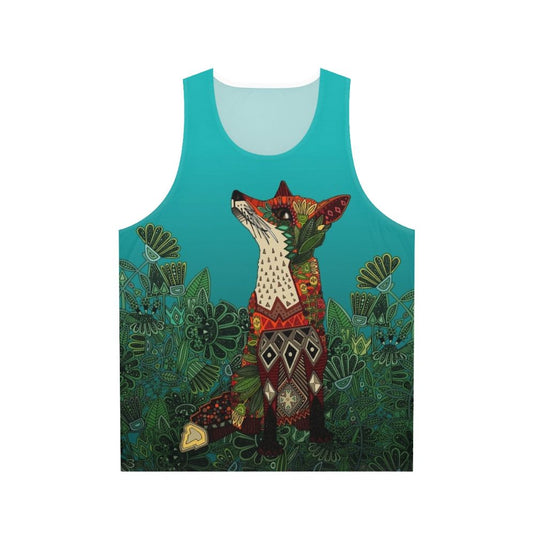 Floral Fox Botanical Unisex Tank Top