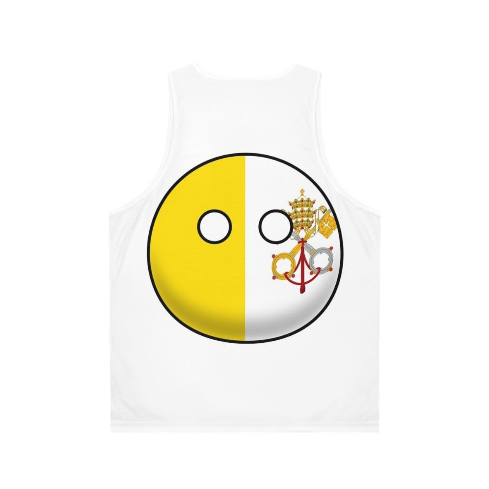 Unisex Vatican City Countryball Tank Top - Back