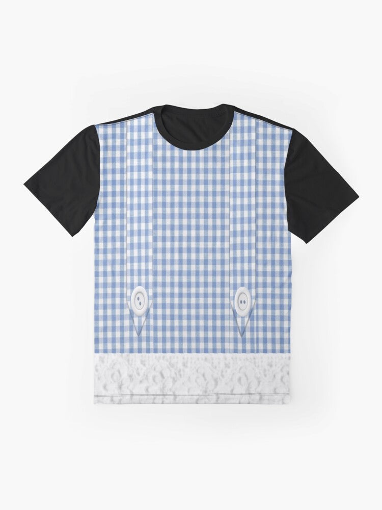 Wizard of Oz Dorothy Gingham Graphic T-Shirt - Flat lay