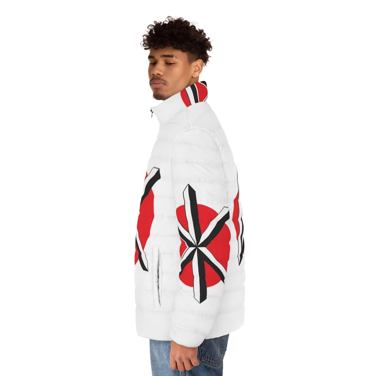 Dead Kennedys classic puffer jacket with punk rock graphics - men side left