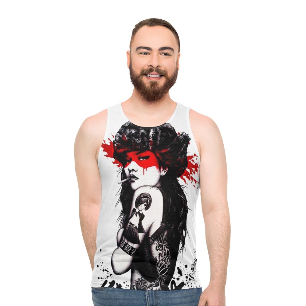 Vaporwave Japanese Unisex Tank Top - men