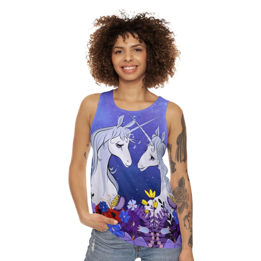 The Last Unicorn Unisex 80s Cartoon Tank Top - women