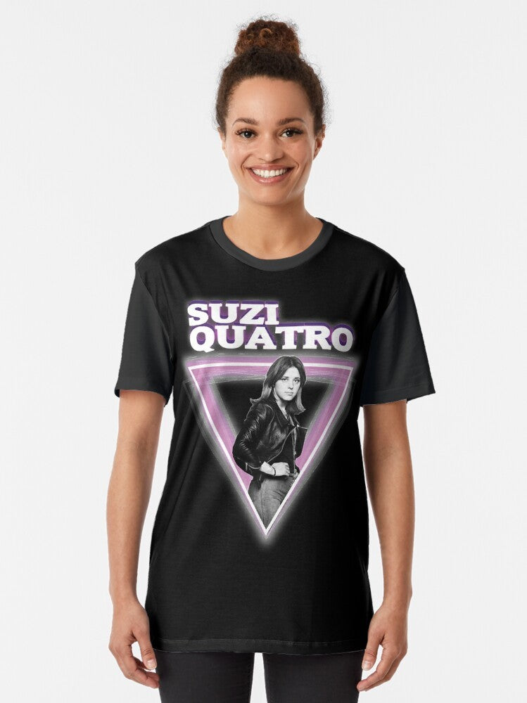 Suzi Quatro retro hard rock graphic t-shirt - Women