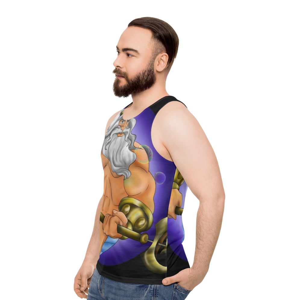 Merman King Triton Unisex Tank Top - men side