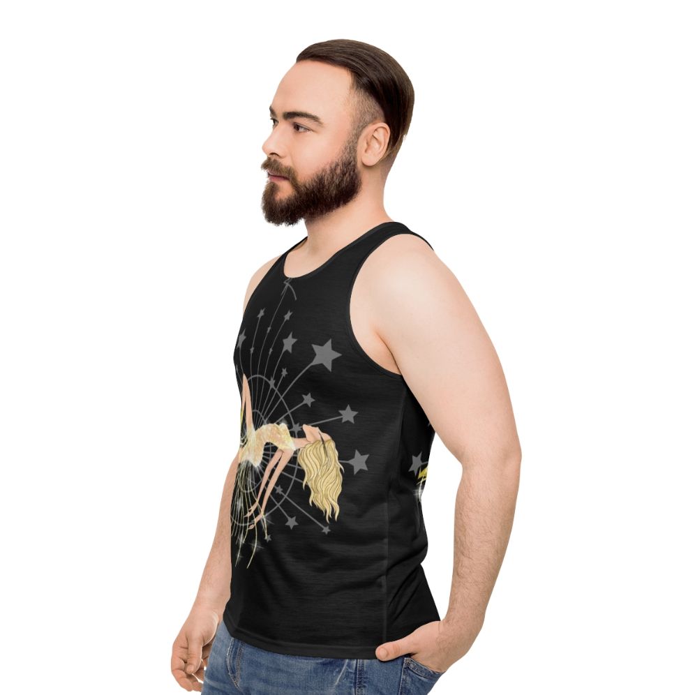 Vegas High Unisex Tank Top featuring Kylie Minogue inspired pop art design - men side