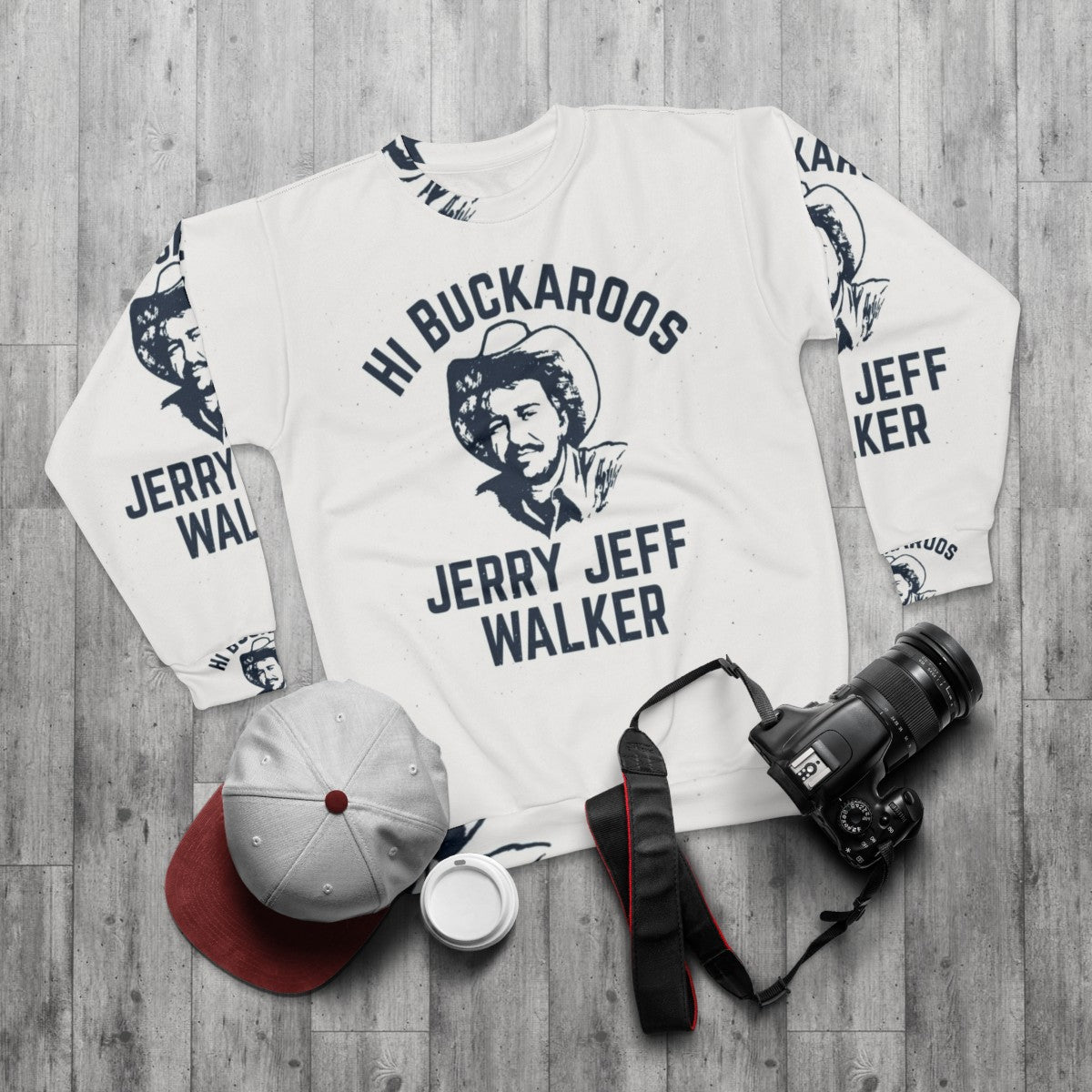 Jerry Jeff Walker Tribute Sweatshirt - flat lay