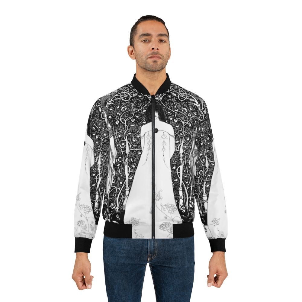 Aubrey Beardsley's art nouveau-inspired bomber jacket with organic, flowing floral designs - Lifestyle