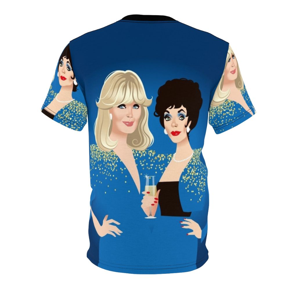 Frenemies AOP T-shirt featuring a Dynasty TV show inspired design by Alejandro Mogollo - Back