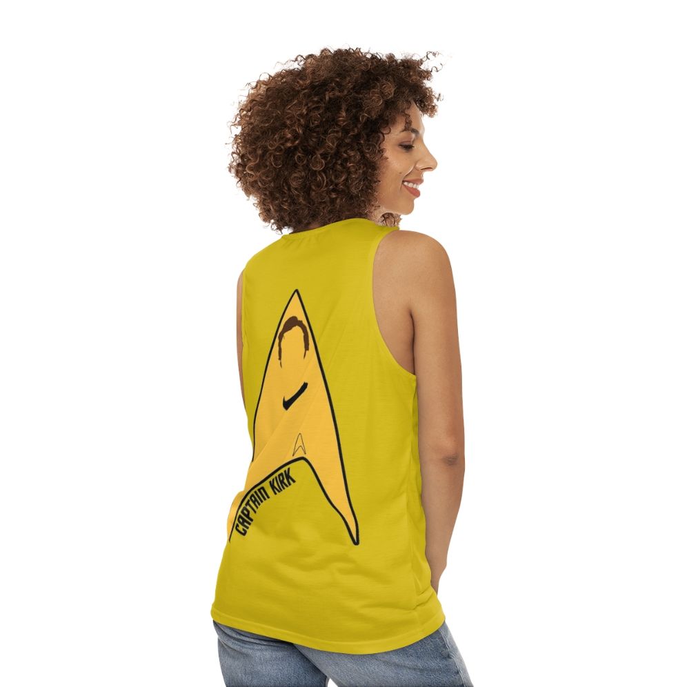 Captain Kirk Unisex Star Trek Tank Top - women back