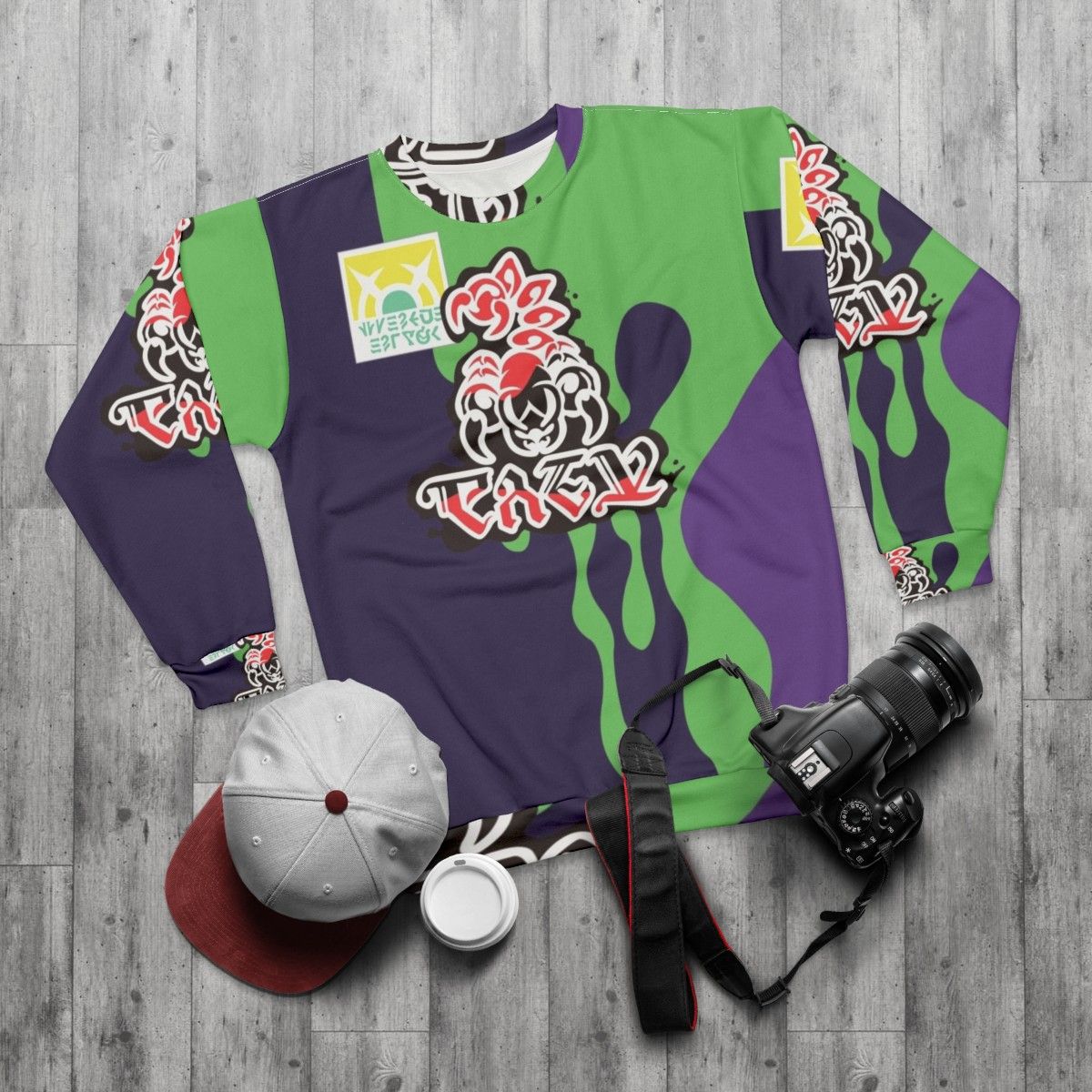 Klara The Poison Trainer Pokemon Sweatshirt - flat lay