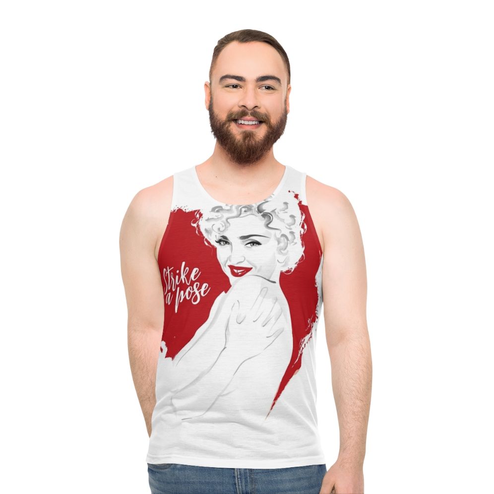 Unisex 90s dance tank top with alejandro mogollo art - men