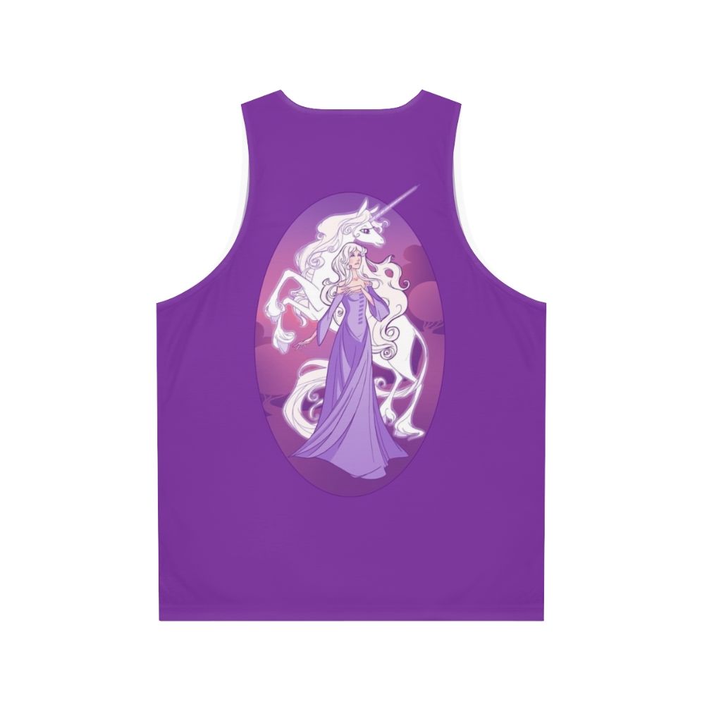 "The Last Unicorn" Unisex Tank Top Featuring Lady Amalthea - Back