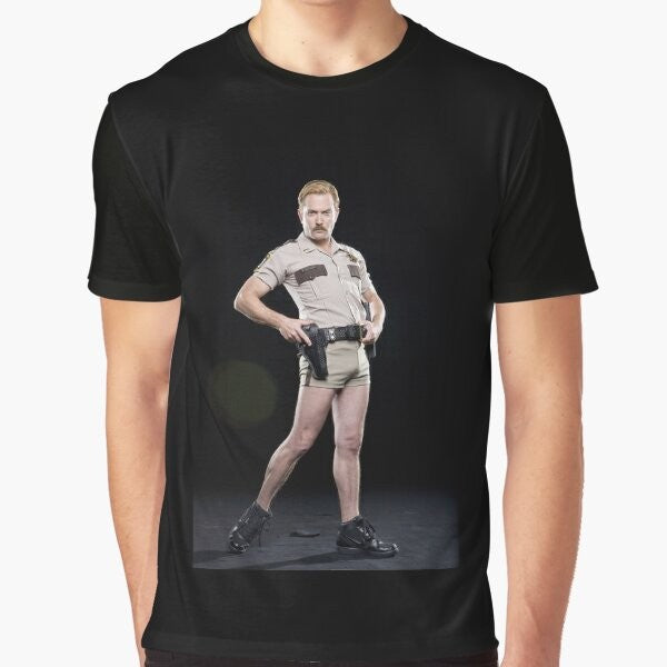 Reno 911 Lieutenant Jim Dangle Graphic T-Shirt featuring Thomas Lennon