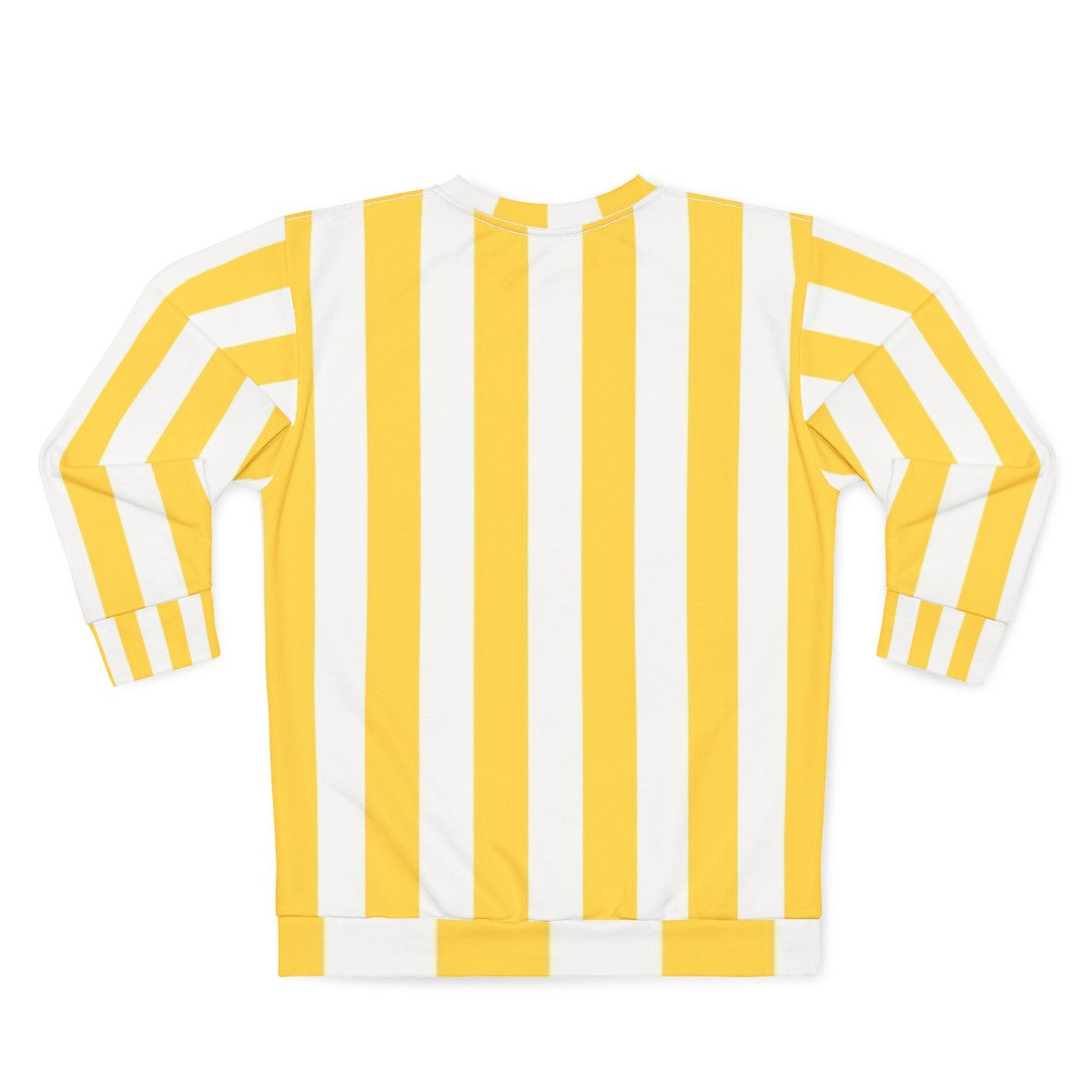 Vintage-style yellow and white vertical stripes sweatshirt - Back