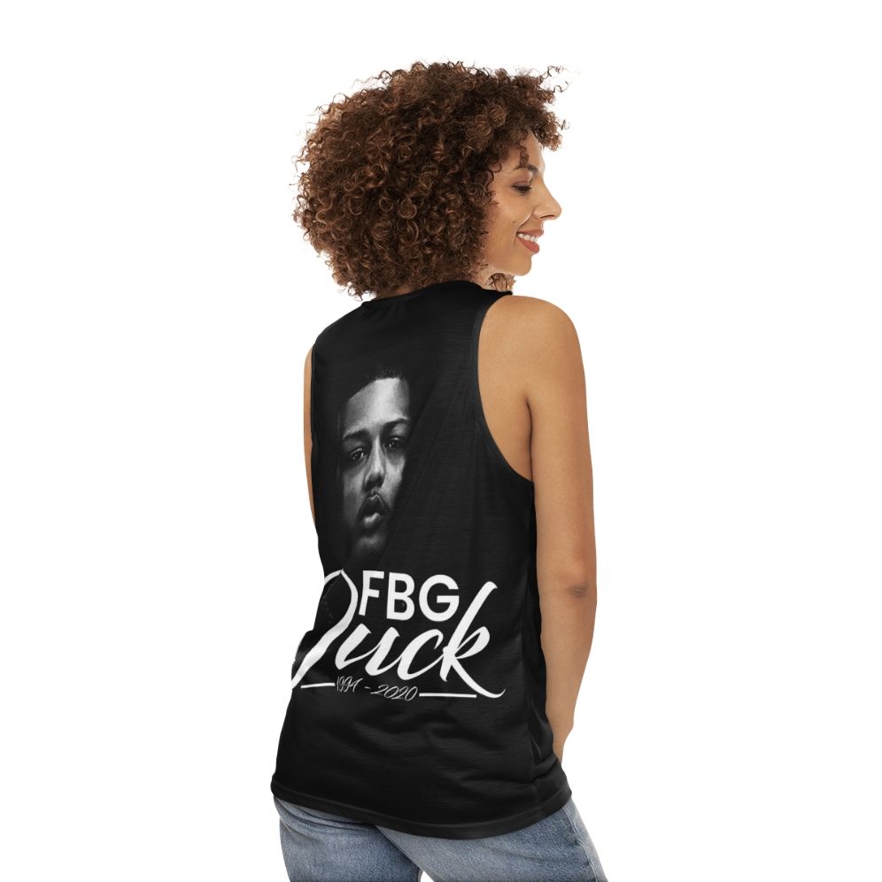 Unisex Rip Fgb Duck Memorial Tank Top - women back