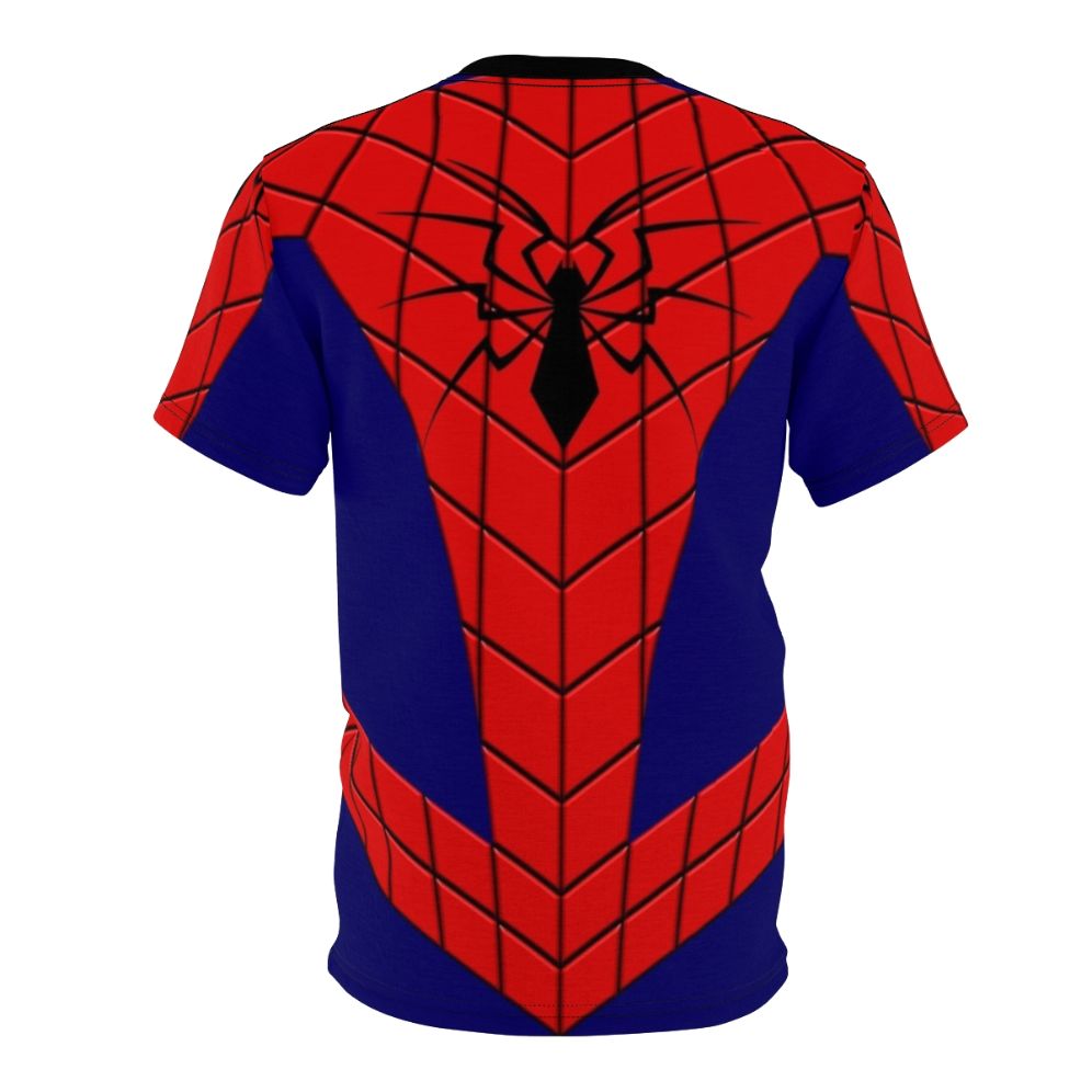 Vibrant spider-themed t-shirt with a unique comic-inspired design - Back