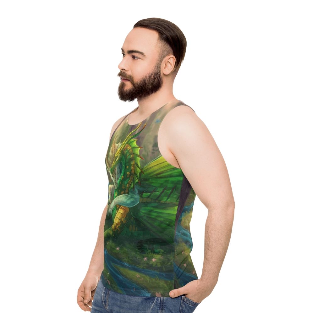 Sundew and Willow Fantasy Dragon Tank Top - men side