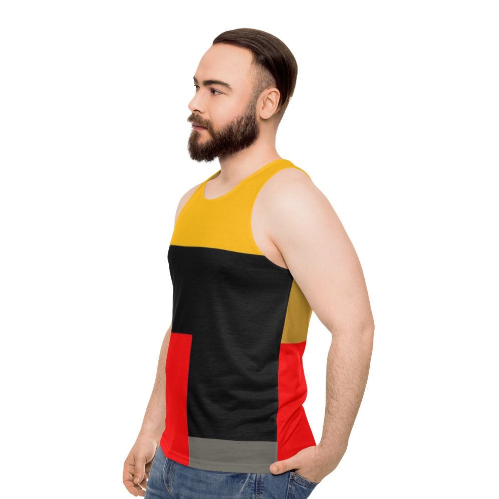 Warm unisex tank top with abstract geometric design - men side