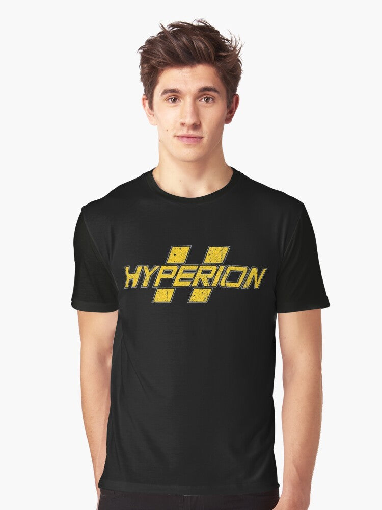 Hyperion graphic t-shirt featuring video game characters and elements - Men