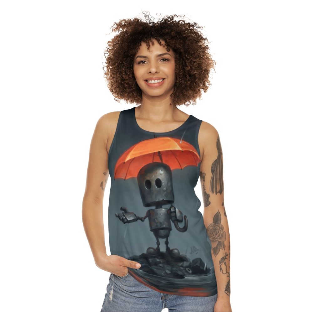 Rainy season unisex tank top - women