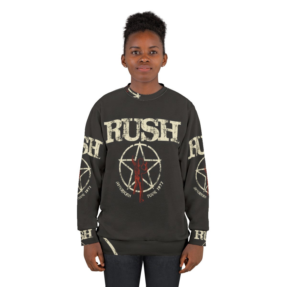 Rush American Tour 1977 Heavy Metal Band Sweatshirt - women