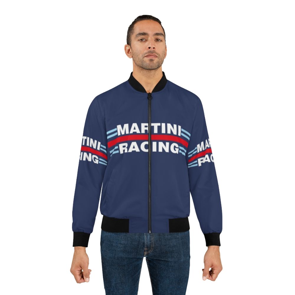 Vintage Martini Racing Bomber Jacket with car and racing graphic design - Lifestyle