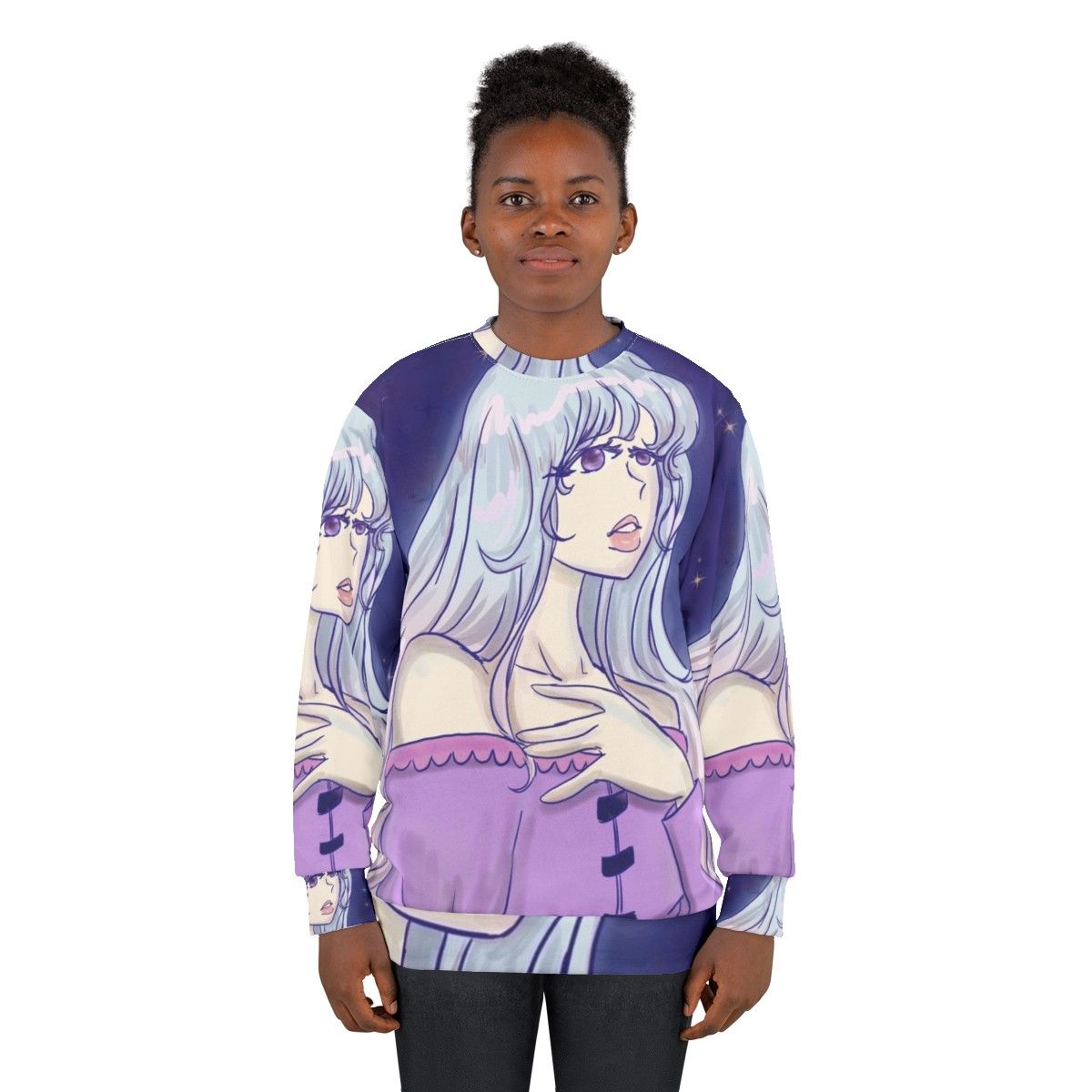 Lady Amalthea Unicorn Sweatshirt featuring the iconic character from The Last Unicorn fantasy film - women