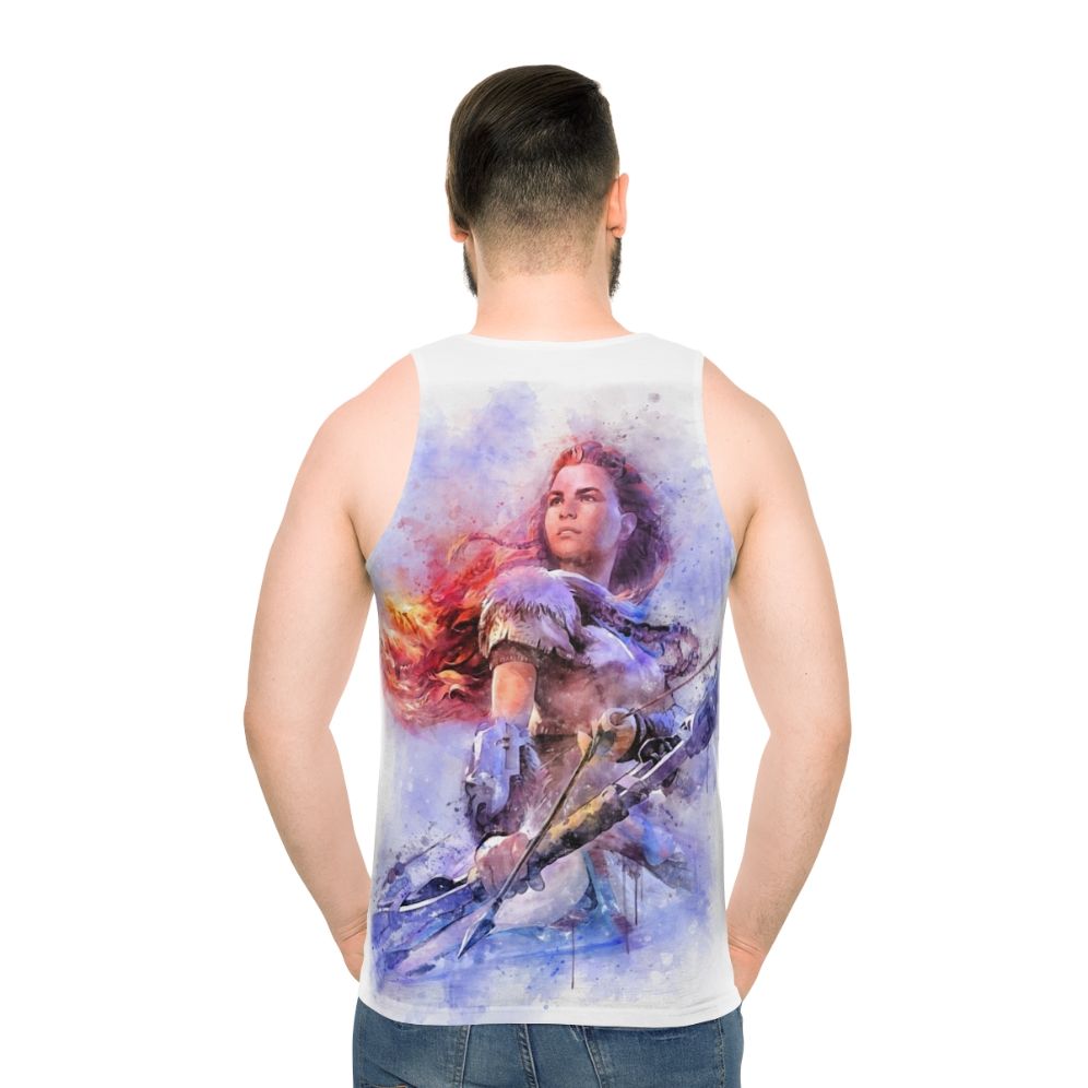 Aloy Watercolor Unisex Gaming Tank Top - men back