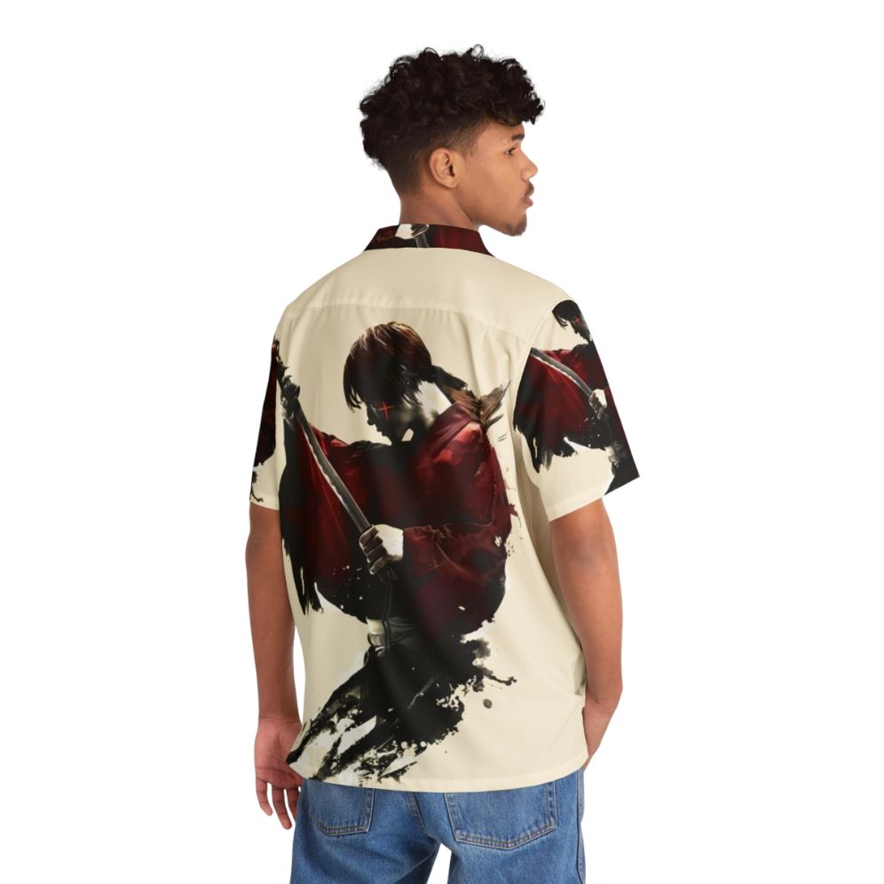 Rurouni Kenshin Himura Kenshin Anime Hawaiian Shirt - People Back