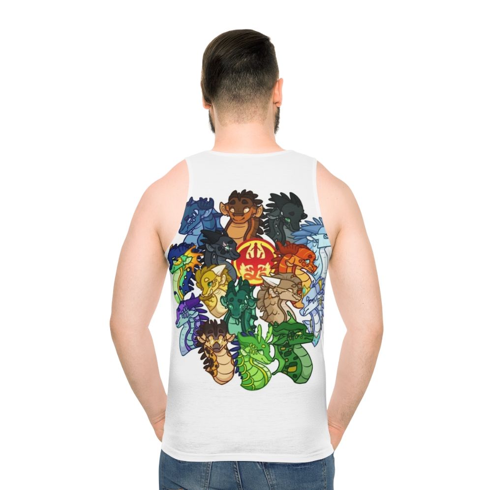 Wings of Fire Unisex Dragon Tank Top - men back