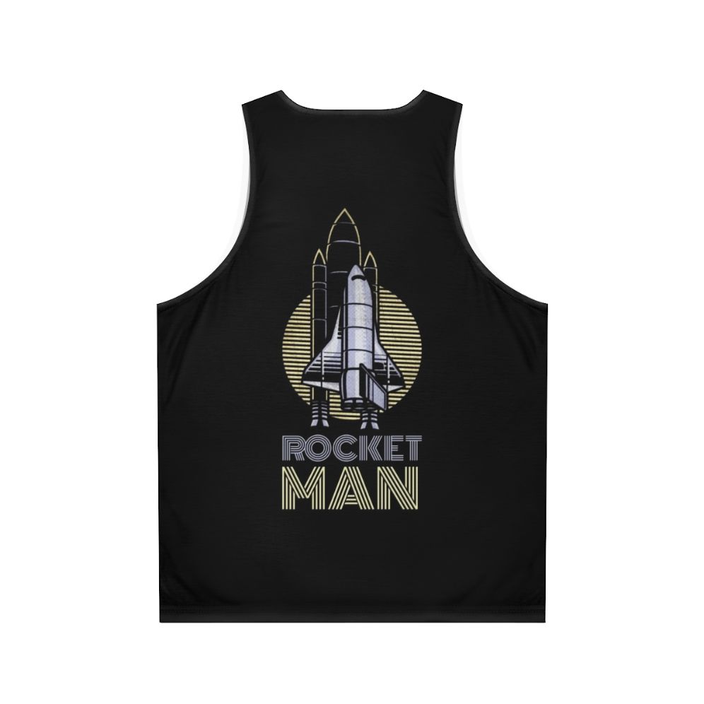 Retro Elton John "Rocket Man" Unisex Tank Top - Back