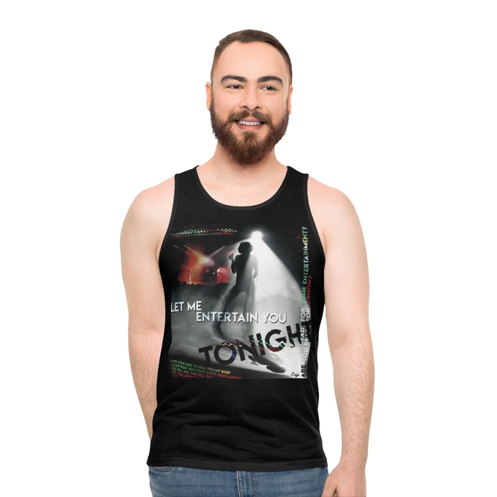 Retro 70s music lover unisex tank top - men