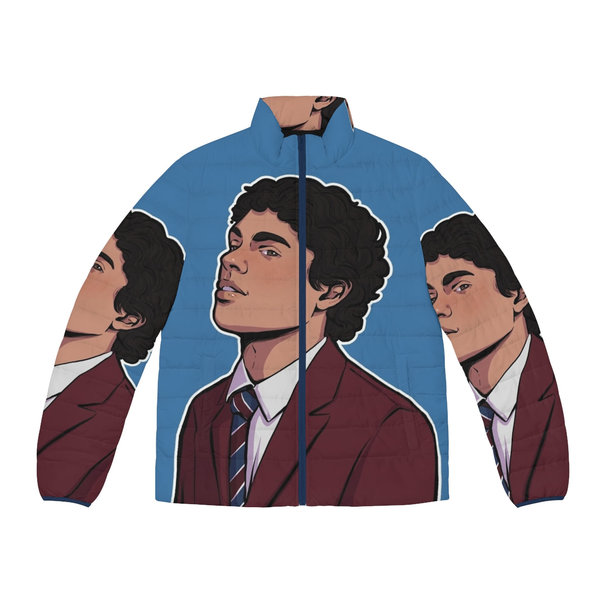 Young Royals Simon Nelson Fanart Puffer Jacket