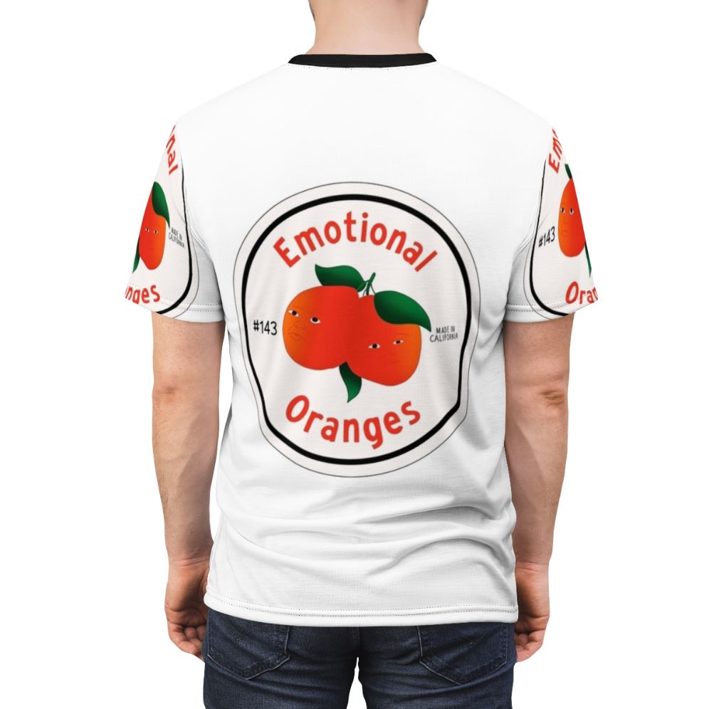 Stylish t-shirt featuring the logo of the popular indie band Emotional Oranges - men back