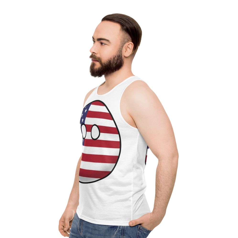 Patriotic Countryball Unisex Tank Top - men side