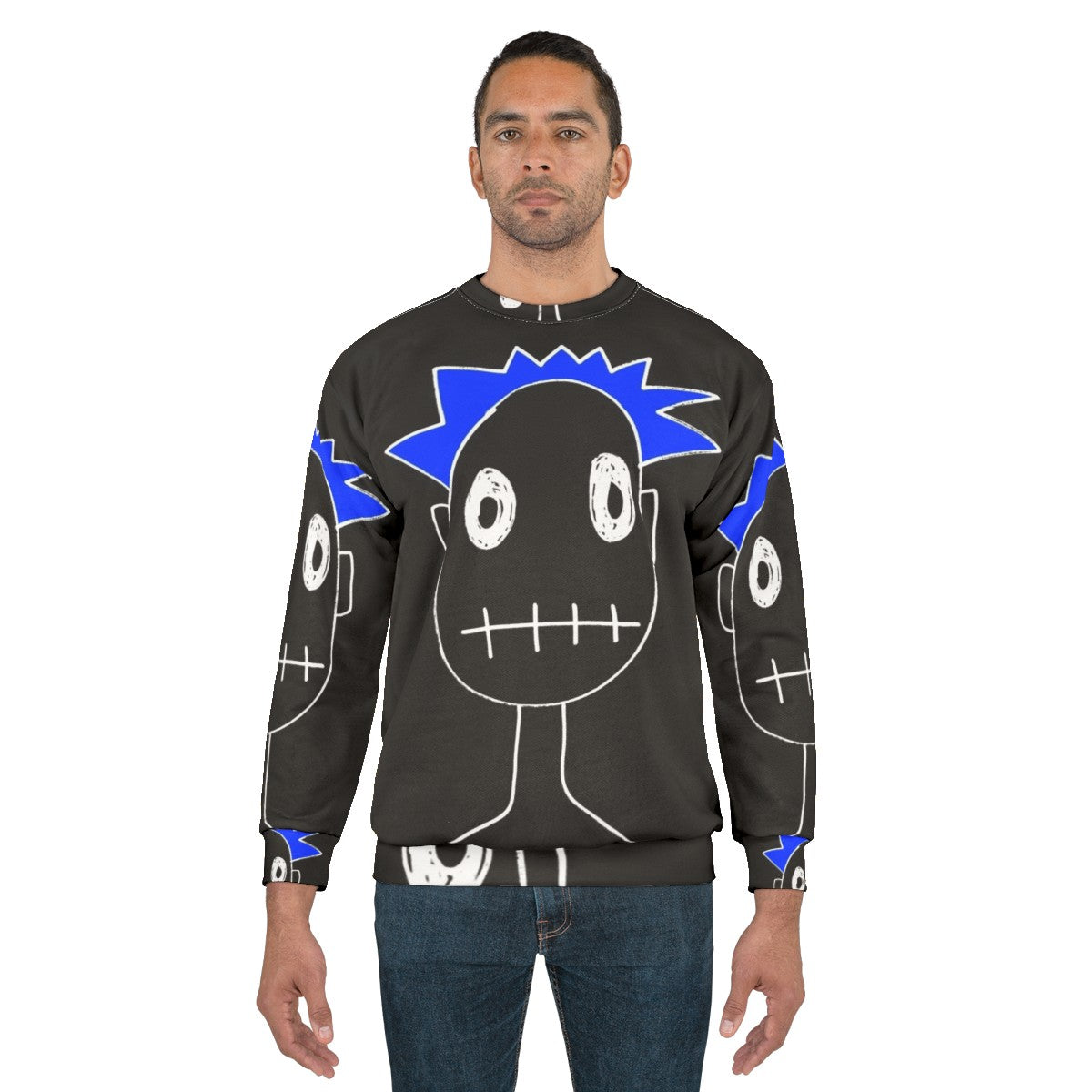 Blue funny boy sweatshirt - men