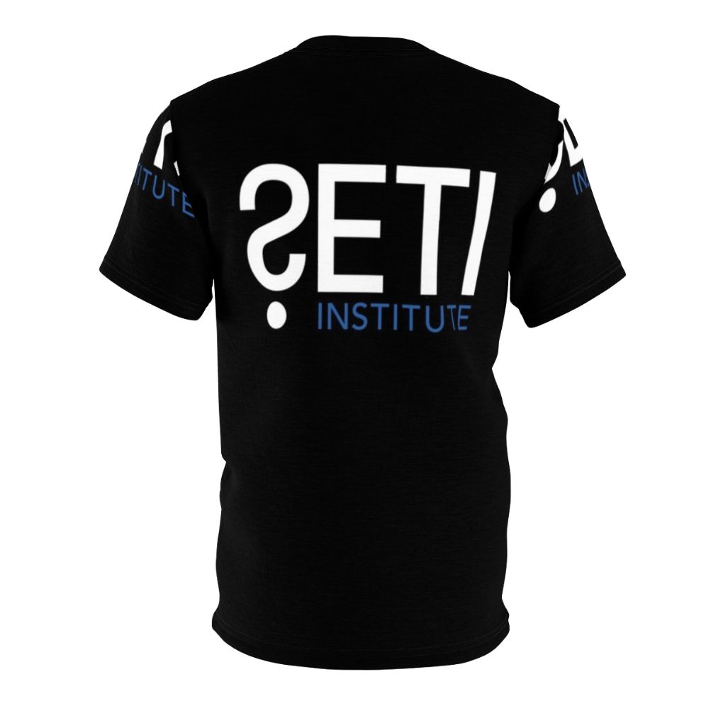 SETI Institute-inspired t-shirt featuring cosmic elements and space exploration - Back