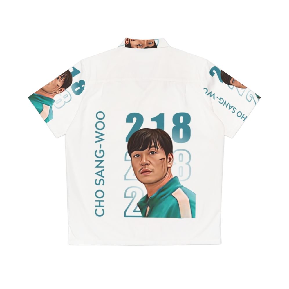 Cho Sang Woo Player 218 Squid Game Netflix Korean Drama Inspired Hawaiian Shirt - Back