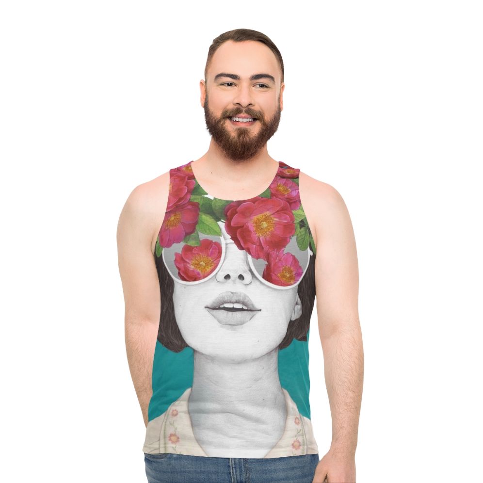 Optimist Rose Tinted Glasses Unisex Tank Top - men