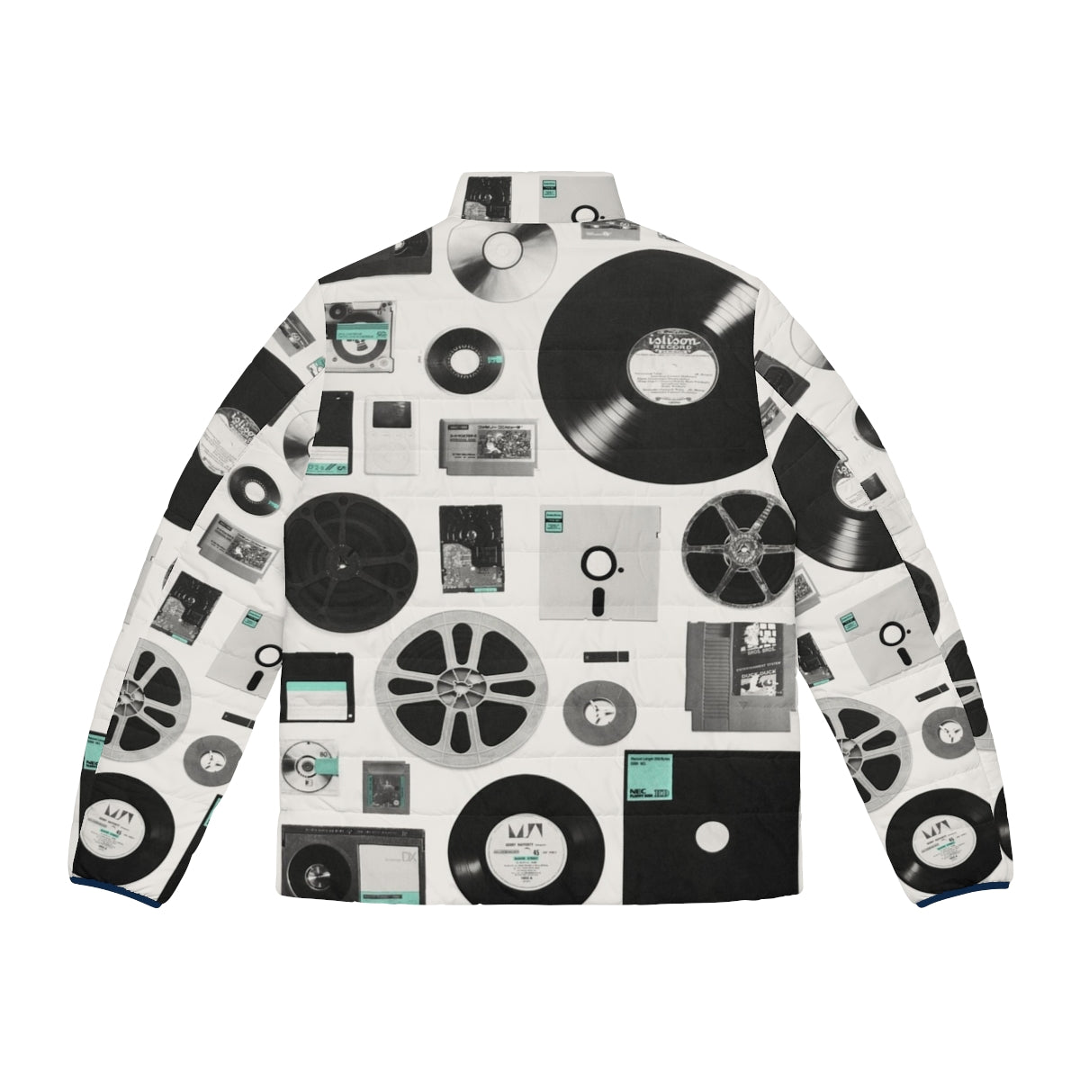 Data Puffer Jacket - Retro Tech and Analog Inspired Outerwear - Back