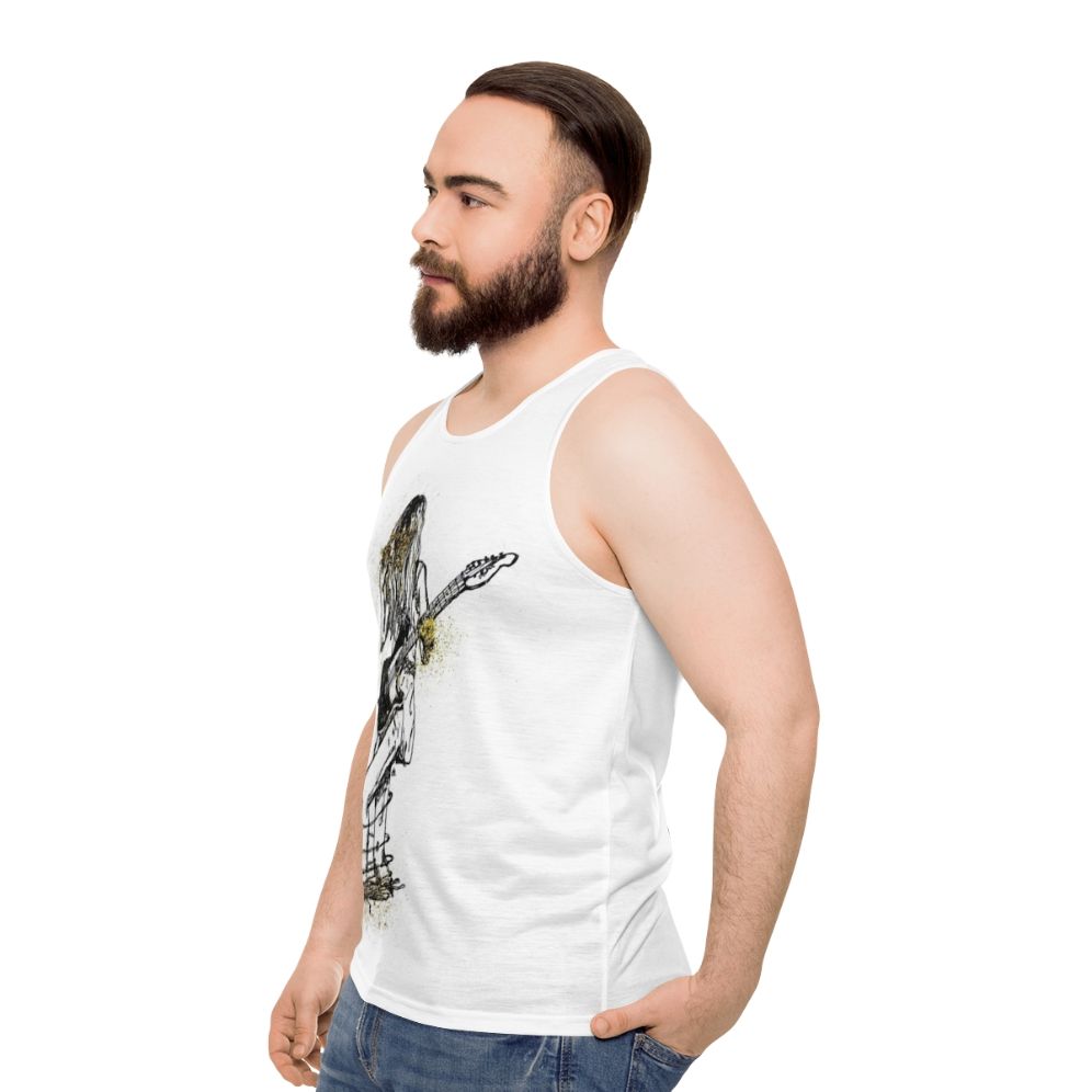 Unisex indie music tank top with Wolf Alice artwork - men side