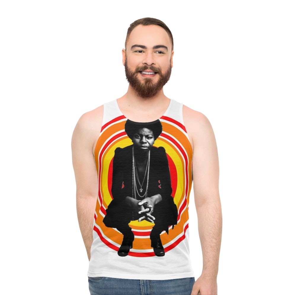 Retro Nina Simone Unisex Tank Top - men