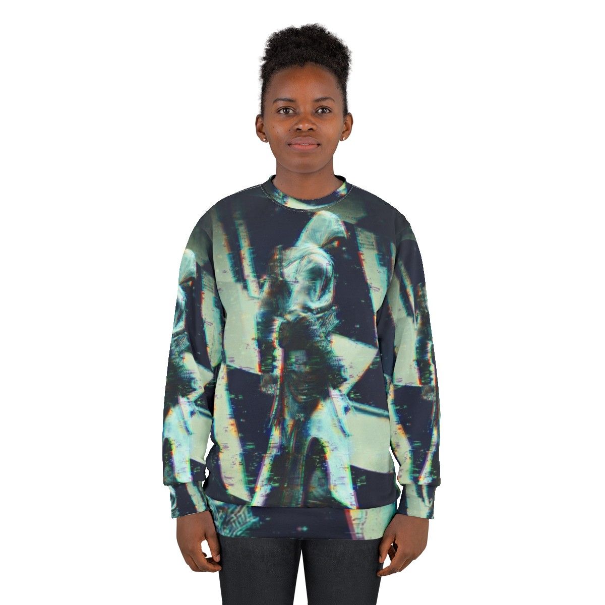 Assassin's Creed inspired glitch sweatshirt - women