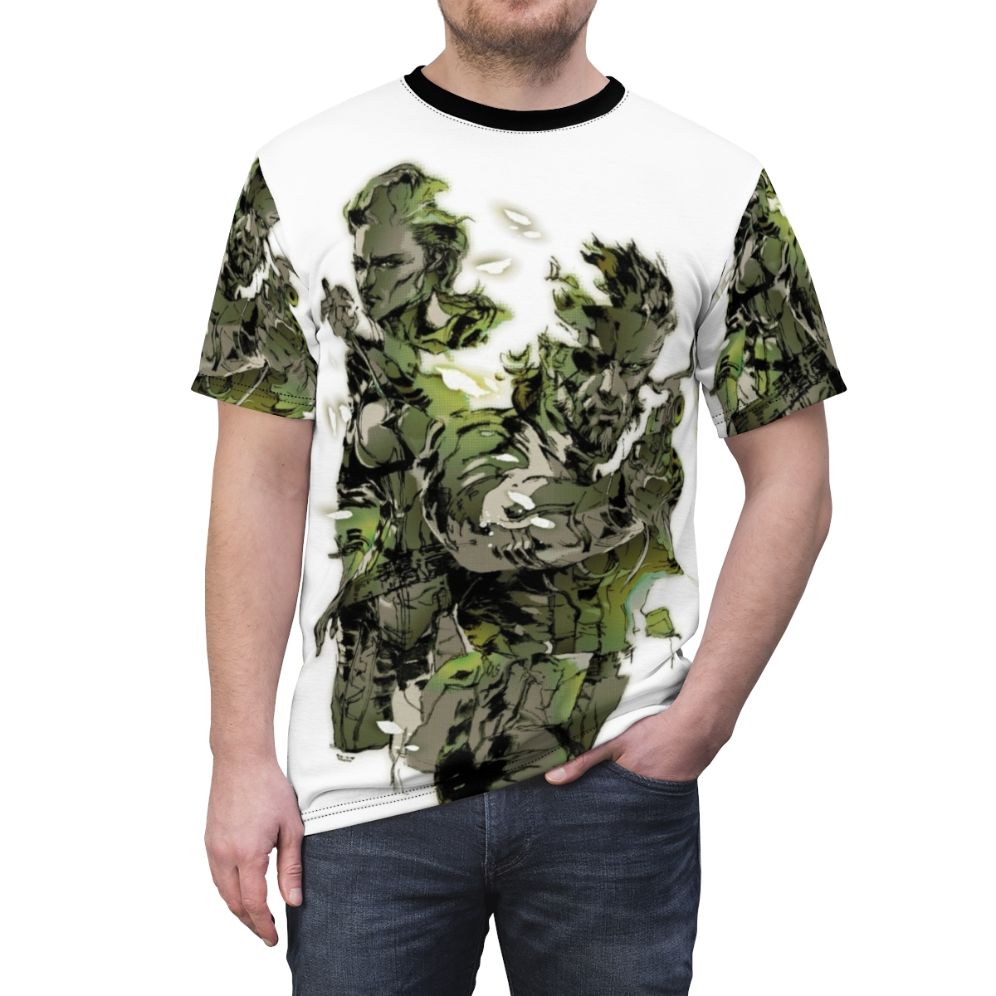 Metal Gear Solid 3 inspired action and stealth video game t-shirt - men front