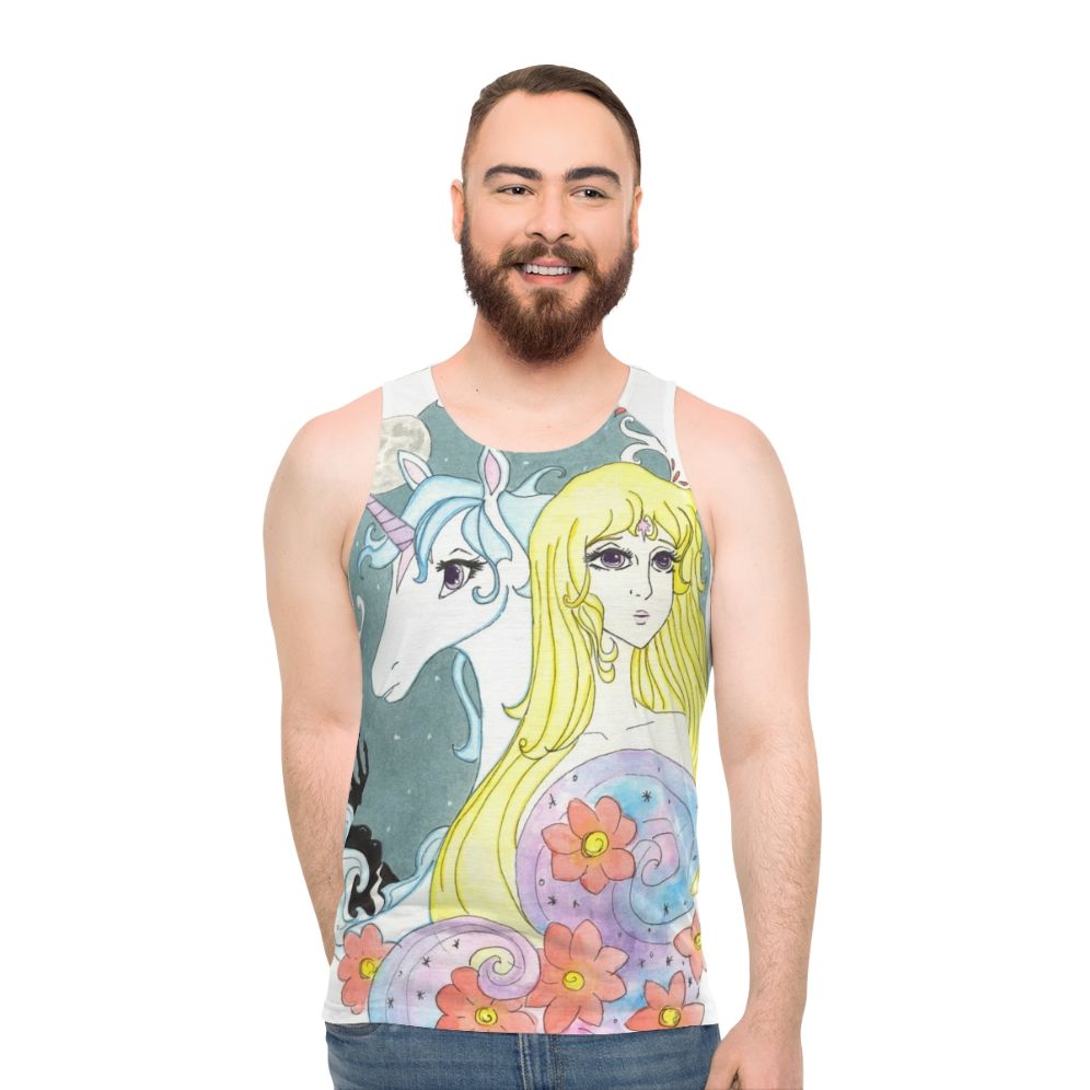 The Last Unicorn Unisex Tank Top with Iconic Fan Art Design - men